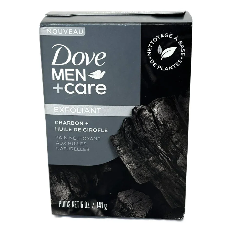 Dove Men + Care Exfoliate Charcoal - Clove Oil Cleansing Bar NWT